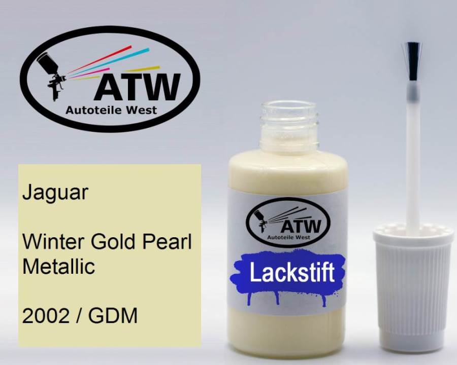 Jaguar, Winter Gold Pearl Metallic, 2002 / GDM: 20ml Lackstift, von ATW Autoteile West.